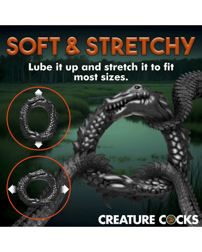 Cockring Black Caiman Noir 