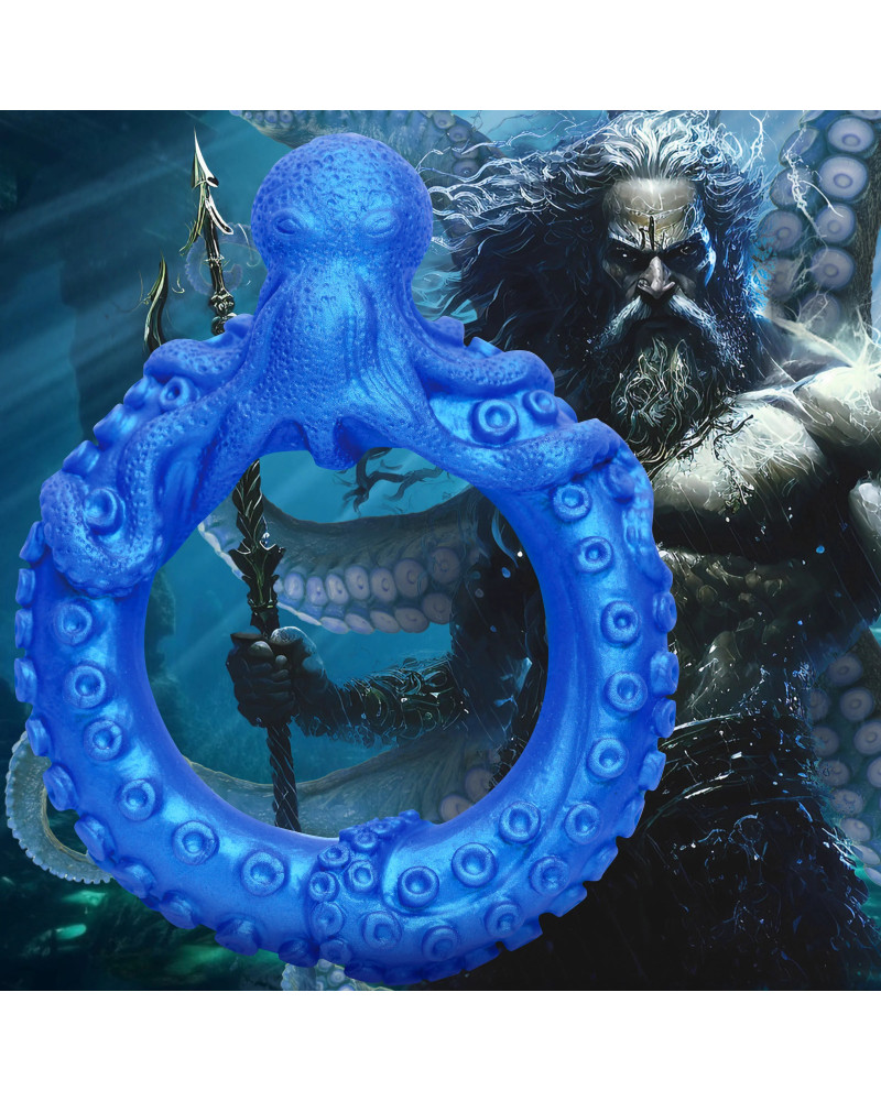Cockring Poseidon's Octo-ring Bleu 