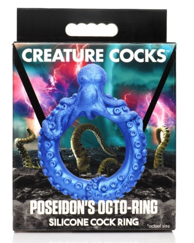 Cockring Poseidon's Octo-ring Bleu 