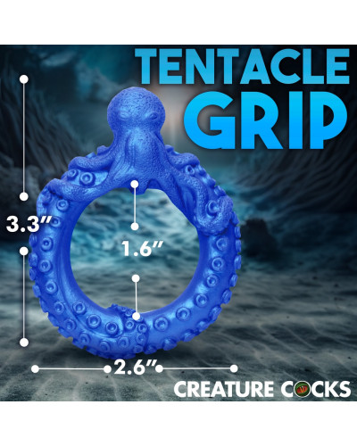 Cockring Poseidon's Octo-ring Bleu 