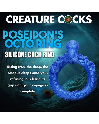 Cockring Poseidon's Octo-ring Bleu 
