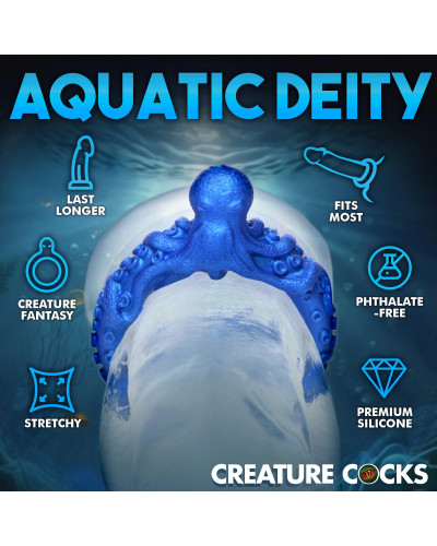 Cockring Poseidon's Octo-ring Bleu 