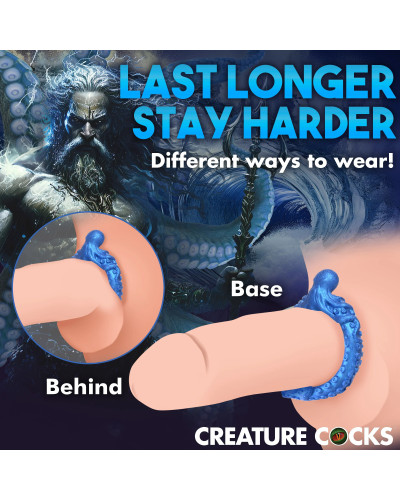 Cockring Poseidon's Octo-ring Bleu 