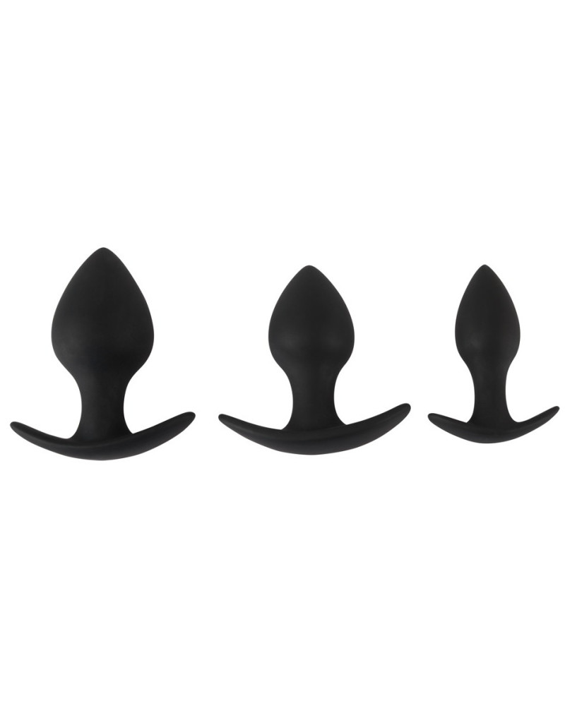 Lot de 3 plugs lestés Trainer Weight Noirs 