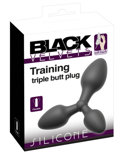 Plug anal Triple Trainer Noir 