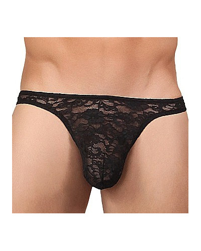 String Dentelle BONG THONG Noir  Couleur principale:Noir