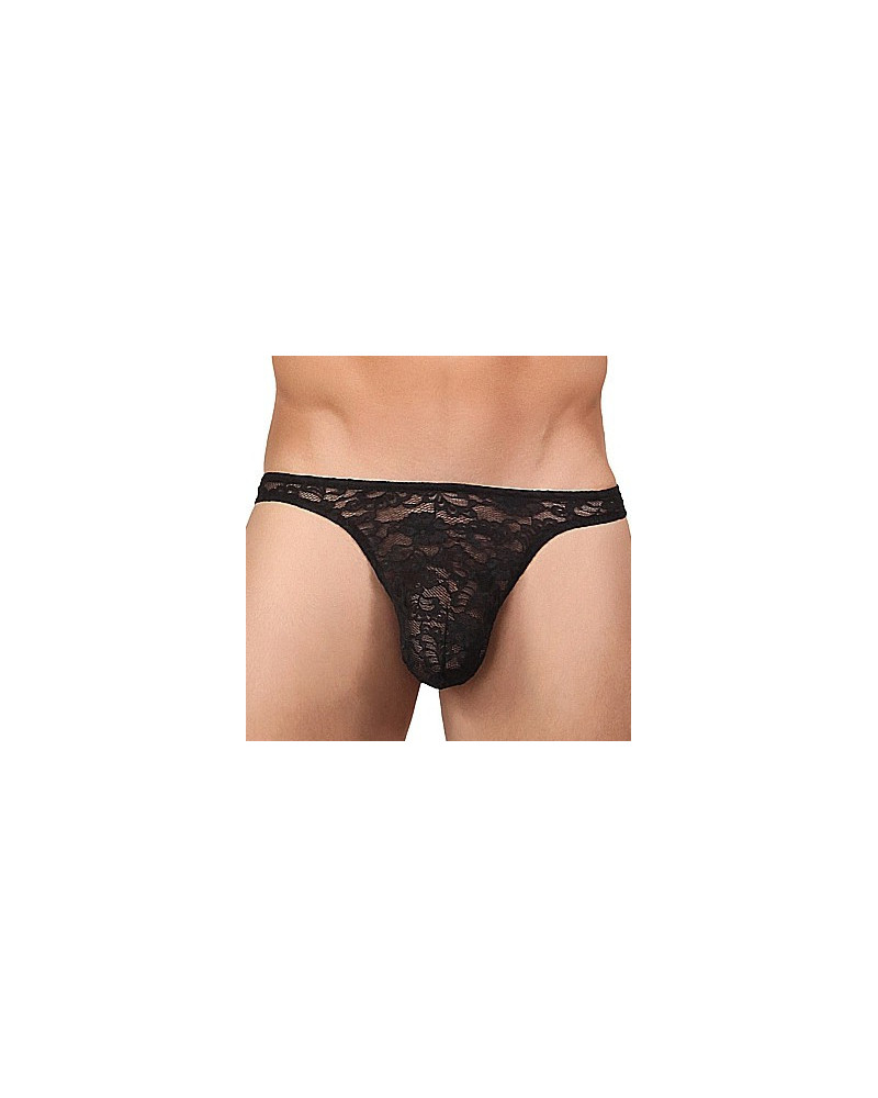 String Dentelle BONG THONG Noir  Couleur principale:Noir