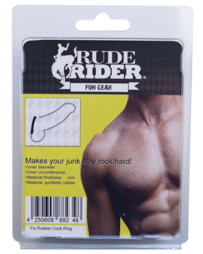 Cockring Fix Rubber Thick Noir Couleur principale:Noir