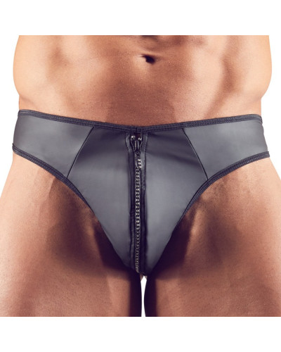 String Zip Fetish Noir  Couleur principale:Noir