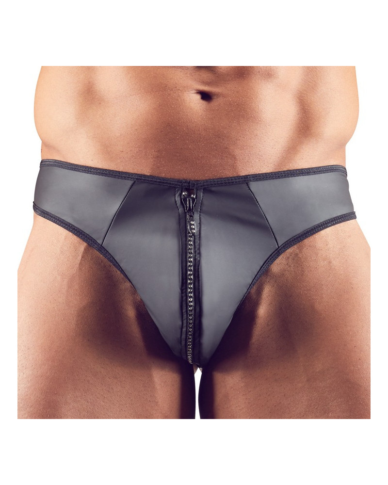 String Zip Fetish Noir  Couleur principale:Noir