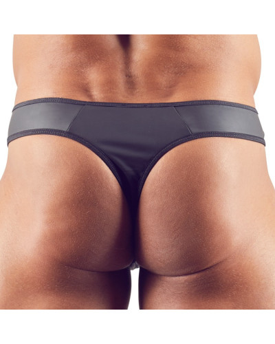 String Zip Fetish Noir  Couleur principale:Noir