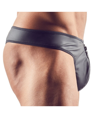 String Zip Fetish Noir  Couleur principale:Noir