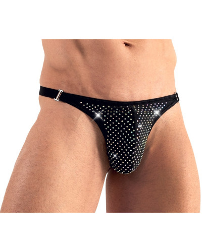 String avec strass brillants ARTEMIS Noir  Couleur principale:Noir