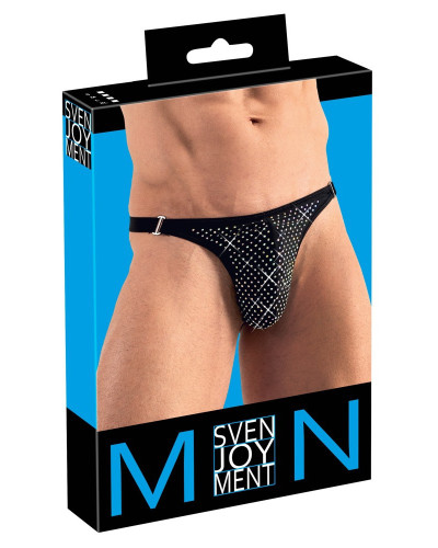 String avec strass brillants ARTEMIS Noir  Couleur principale:Noir