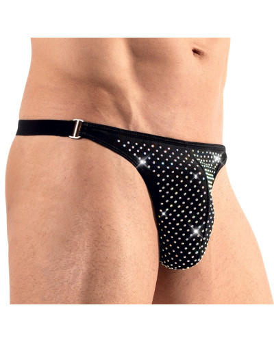 String avec strass brillants ARTEMIS Noir  Couleur principale:Noir