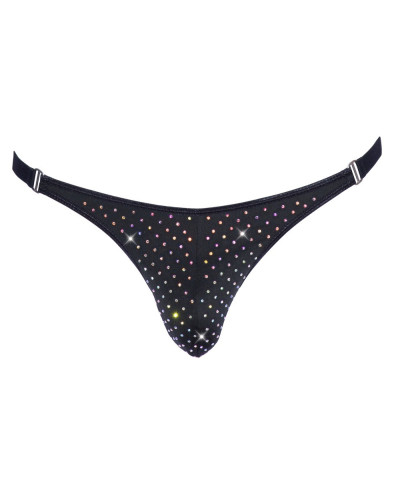 String avec strass brillants ARTEMIS Noir  Couleur principale:Noir