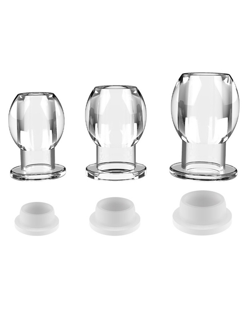 Plug tunnel avec bouchon Hollow Stop Transparent 