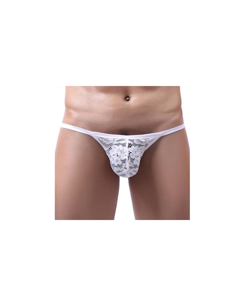 String Dentelle Osta Blanc  Couleur principale:Blanc