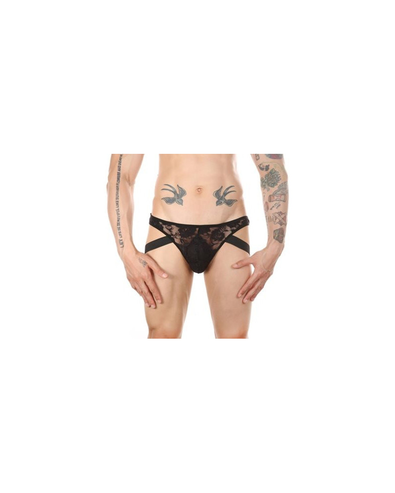 Jock string Dentelle Lowstic Noir  Couleur principale:Noir