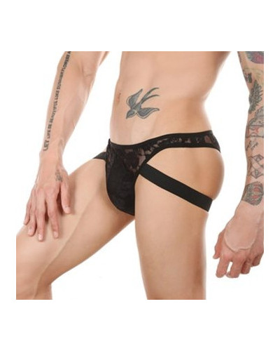 Jock string Dentelle Lowstic Noir  Couleur principale:Noir