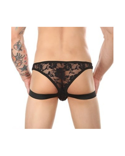 Jock string Dentelle Lowstic Noir  Couleur principale:Noir