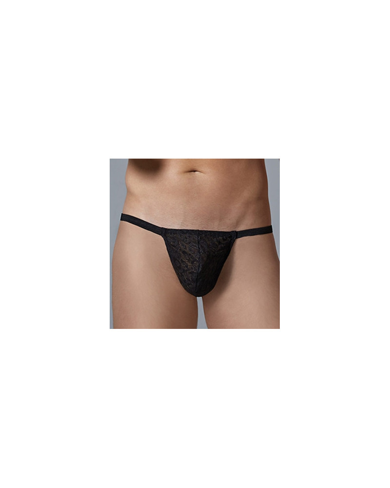 G-string Dentelle Leopard Allure Noir  Couleur principale:Noir