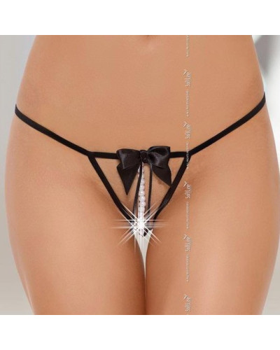 String avec perles AZZURA - Noir 