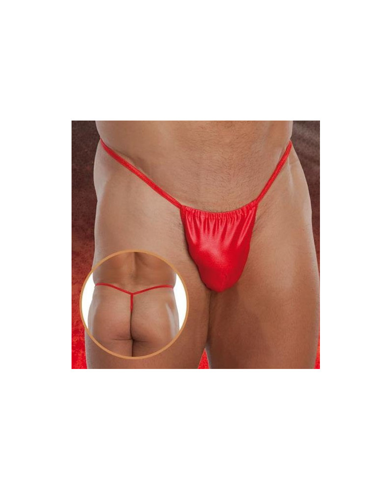 String Homme VINYLE Rouge 