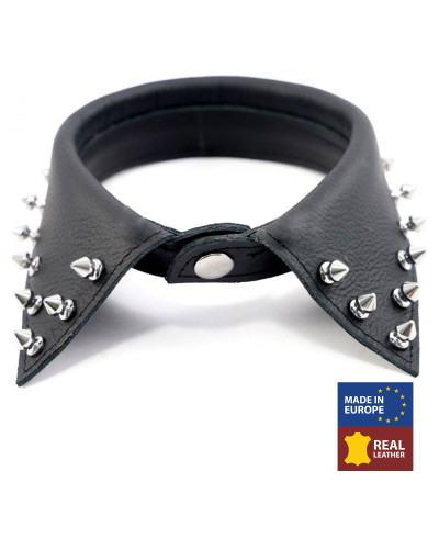 COL DE CHEMISE CUIR AVEC POINTES 