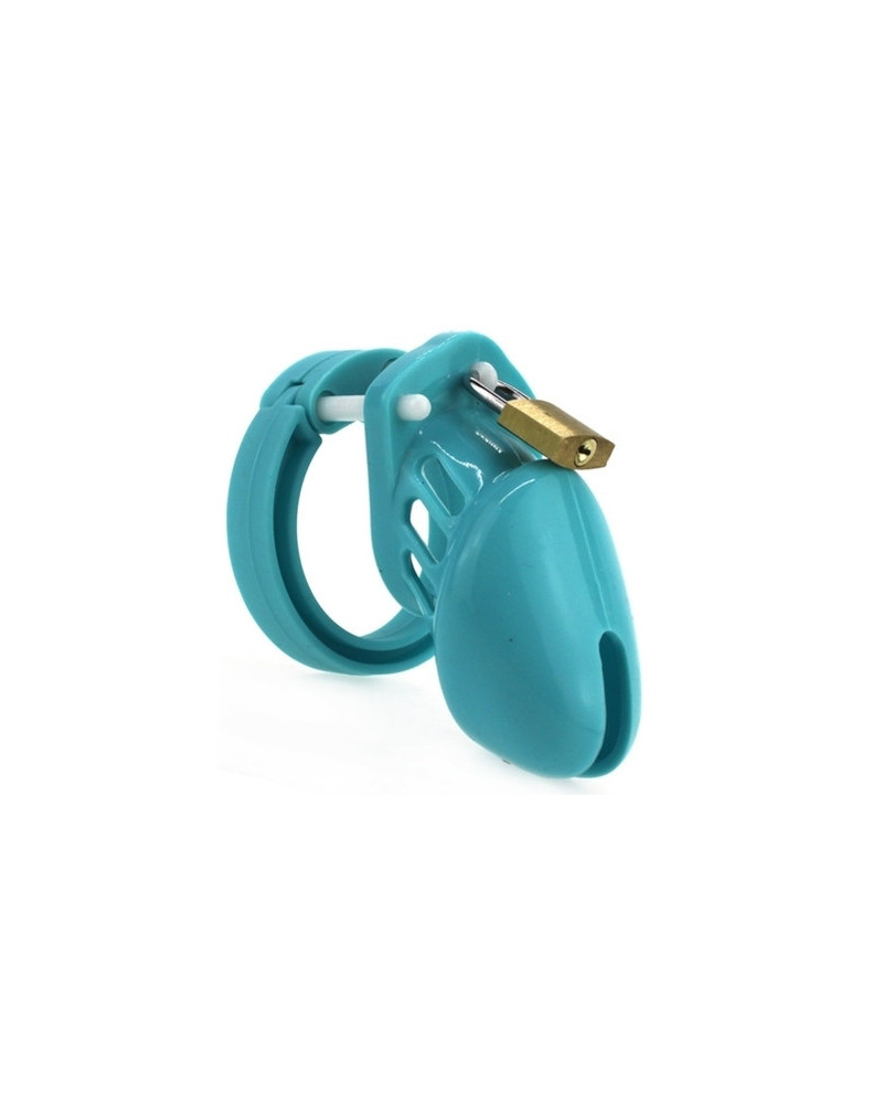 Cage de chasteté Silicone 7 x 3.3 cm Bleu 
