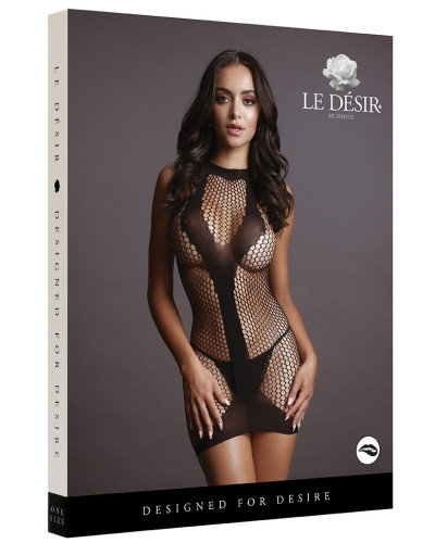 Robe sexy Net Contrast Noir 