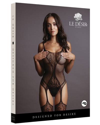 Combi sexy Fishnet Lace Noir 