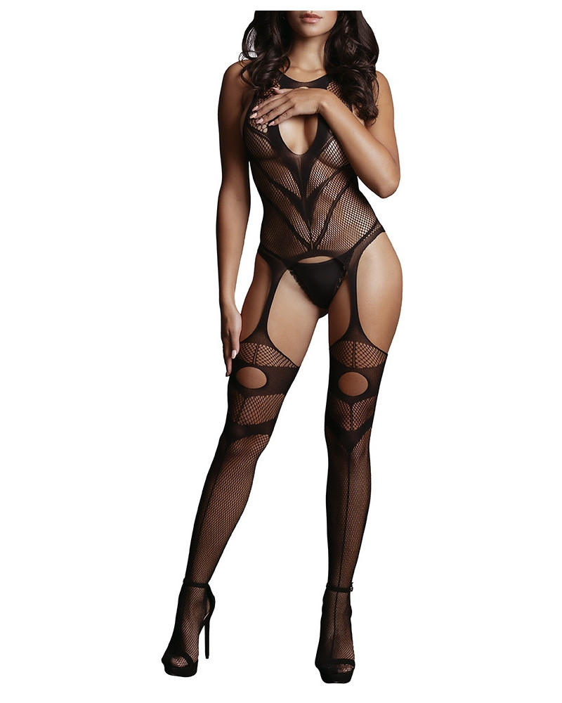 Combi sexy Suspender Noir 