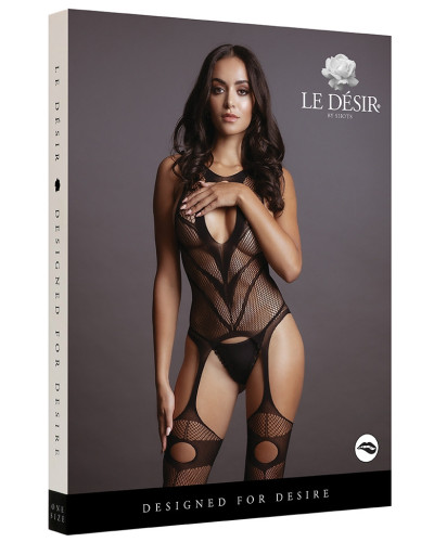 Combi sexy Suspender Noir 