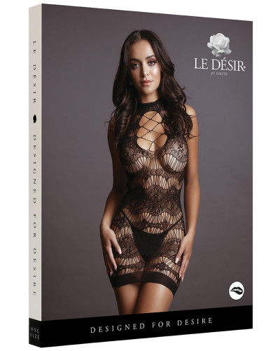 Robe sexy Criss Cross Neck Noir 