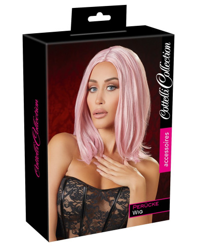 Perruque Cheveux mi-longs Roses 