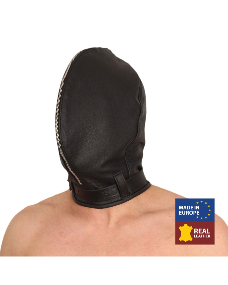 Cagoule sensorielle en cuir 