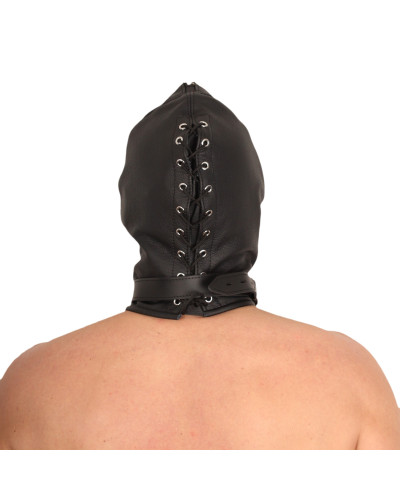 Cagoule sensorielle en cuir 