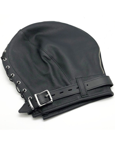 Cagoule sensorielle en cuir 