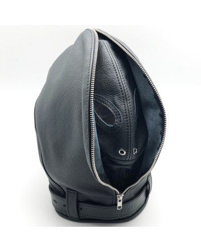 Cagoule sensorielle en cuir 