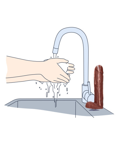 Savon Pénis avec sperme Dicky Marron 
