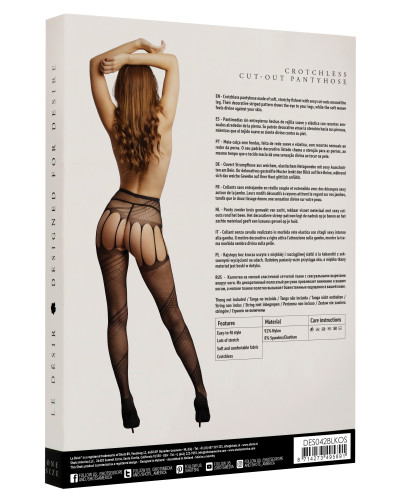 Collant ouvert Alina - Noir 