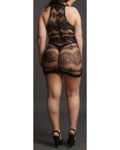 Robe sexy Grande Taille CRISS CROSS NECK - Noir 