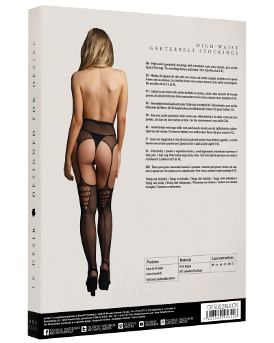 Collant ouvert taille haute Eyleen - Noir 