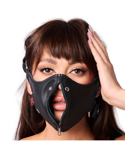 Masque en cuir avec Zip 