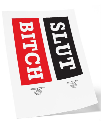 Tatouage éphémère MrB Slut / Bitch 15 x 5cm 