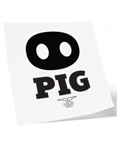 Tatouage éphémère MrB Pig 10 x 10cm 