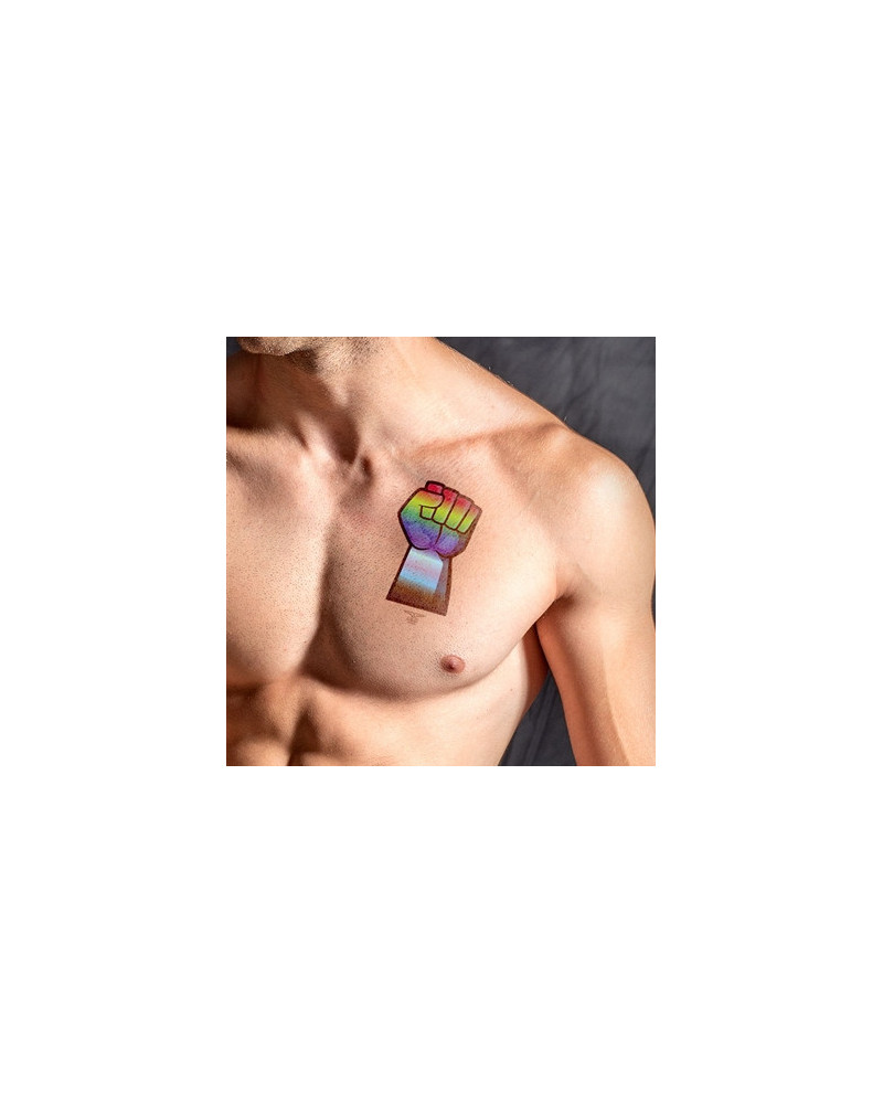 Tatouage éphémère GAY FORCE 10 x 15cm 