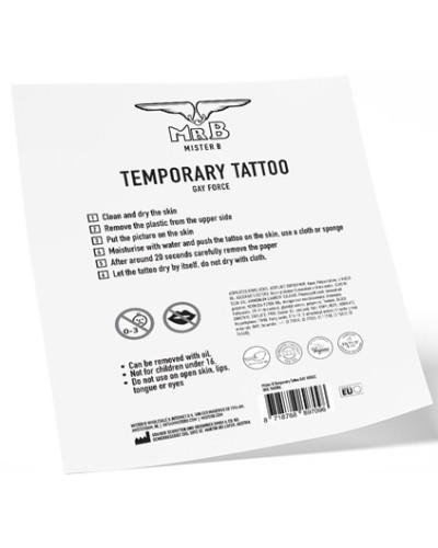 Tatouage éphémère GAY FORCE 10 x 15cm 