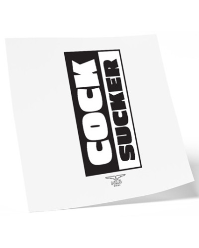 Tatouage éphémère COCK SUCKER 10 x 15cm 